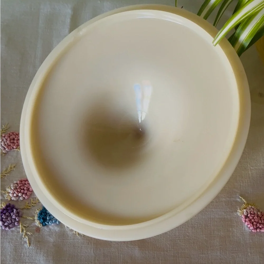 Vintage Fire-King Ivory Milk Glass 9.5” Casserole Replacement Lid Only